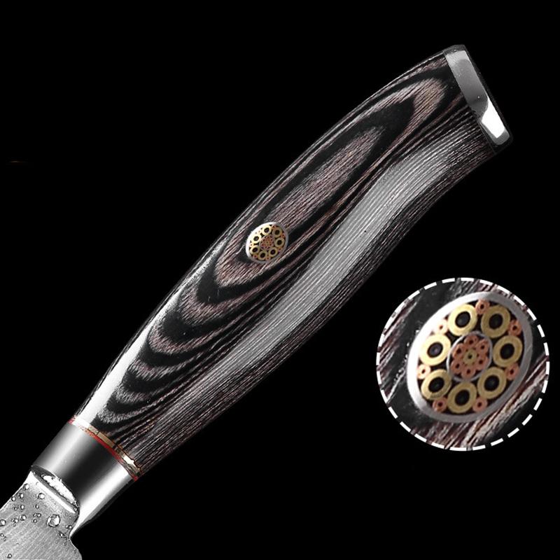 5 Inch 67 Layers Damascus Steel Kitchen Fruit Knives Paring Knife Cutter
