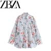 Jnleaog Autumn New Women's Clothing European, American and French Style Design Animal Pattern Print Stripes Shirt 8556801