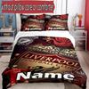 3pcs Duvet Cover Set (1*Duvet Cover + 2*Pillowcase, Without Core), Custom Name Liverpool Football Club Pattern Bedding Set, Home Bedroom Decor Gift