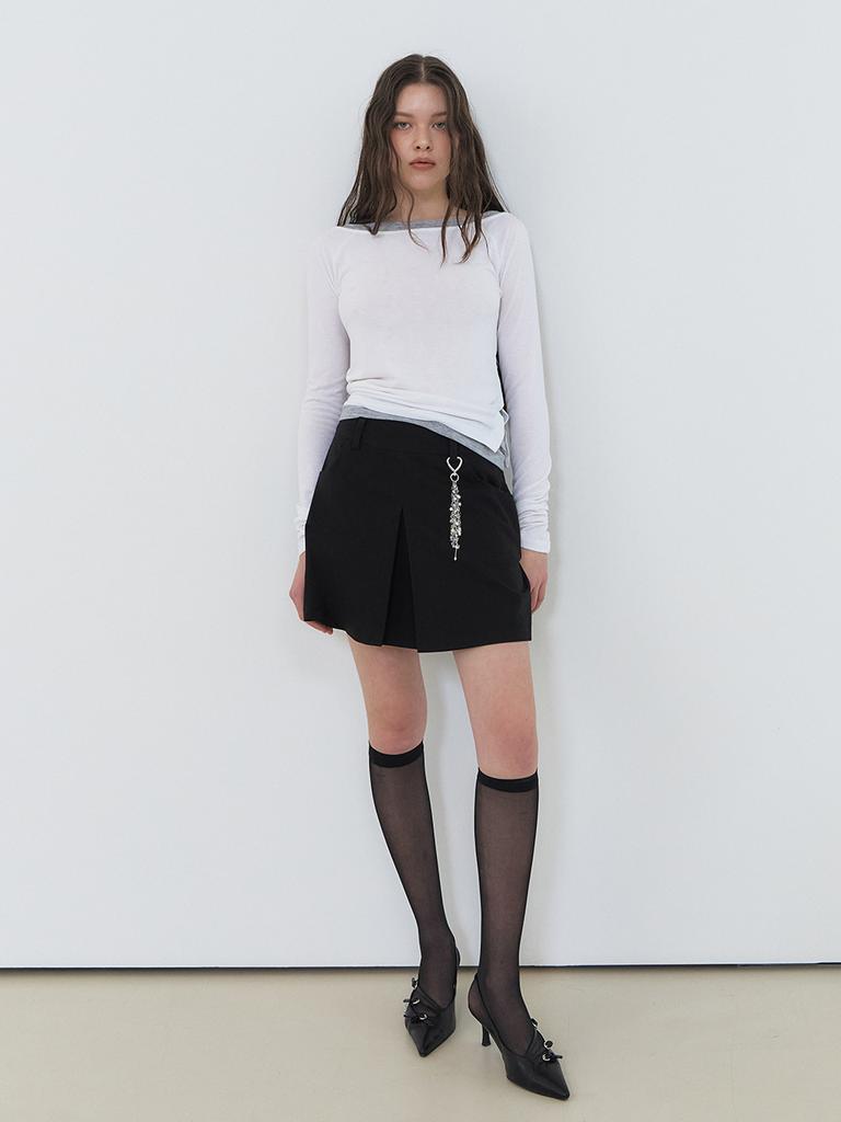 ETMON Layered Boatneck T-Shirt, White