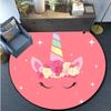 Mermaid Unicorn Print Rug Cartoon Round Rug Kitchen Bedroom Rug Kids Room Play Mat Kids Play Mat Home Decor