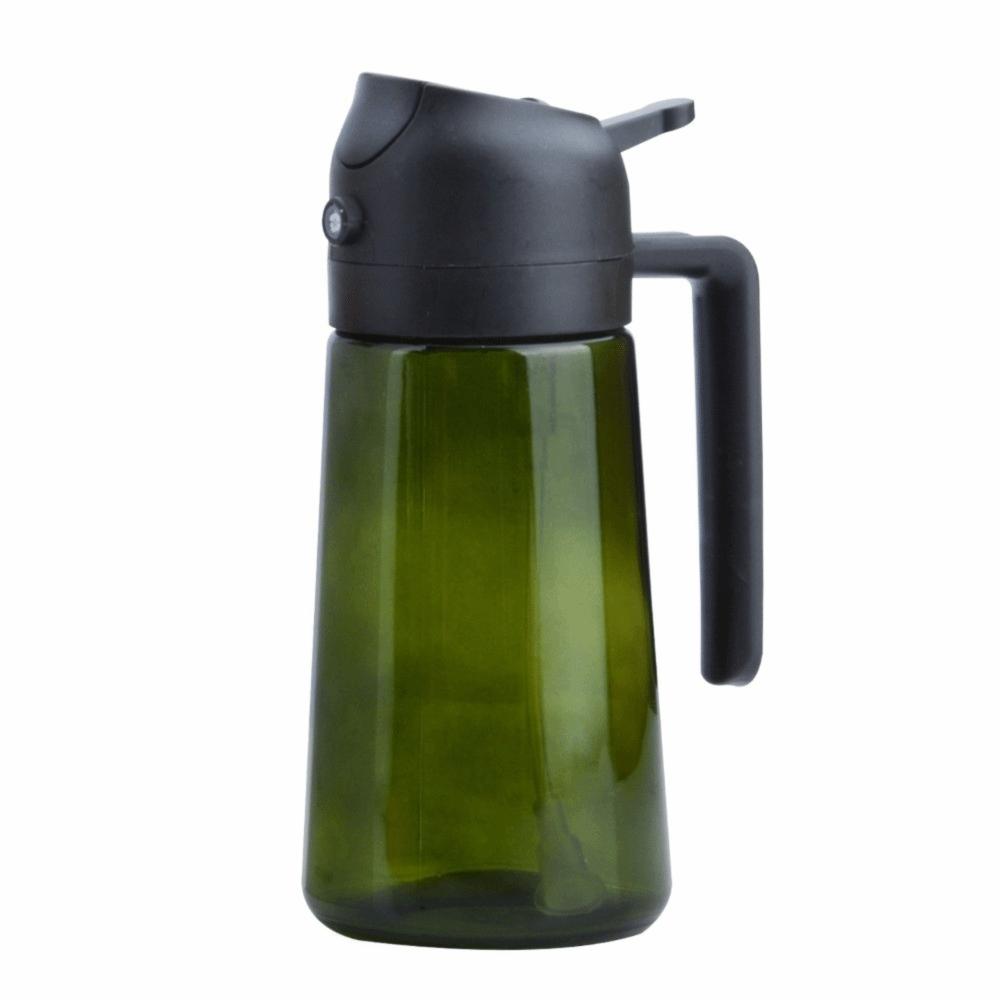 Hand-held Light-Blocking Oil Sprayer Dark Green Glass Kitchen Oil Bottle Cooking Use