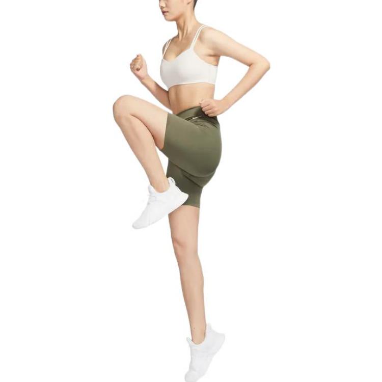 Nike Dri-FIT Alate Solid Support Gepolsterter Sport-BH Damen Unterwäsche Weiß DO6609-104