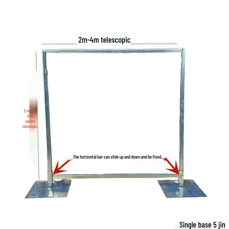 Retractable Iron Wedding Prop Stand for Sign-In Backgrounds