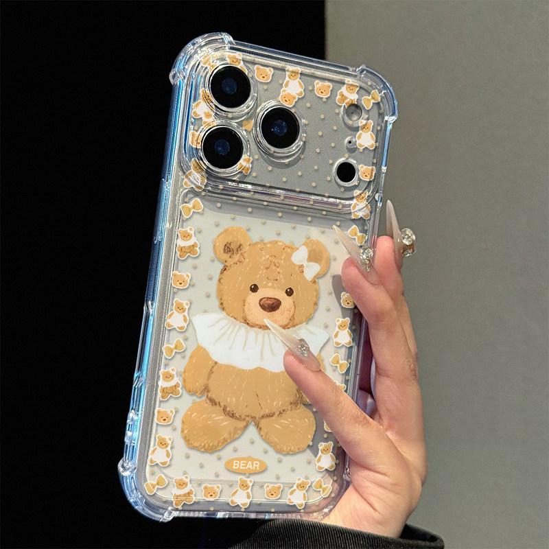 Muppet bear is suitable for Apple 17 mobile phone case iphone16promax cartoon 15plus14 all-inclusive cartoon case.