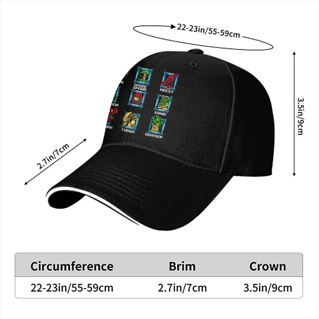 MEGATROID Baseballkappe Herren Hüte Damen Schirmmütze Sonnenschutz Snapback Super Metroid Kappen