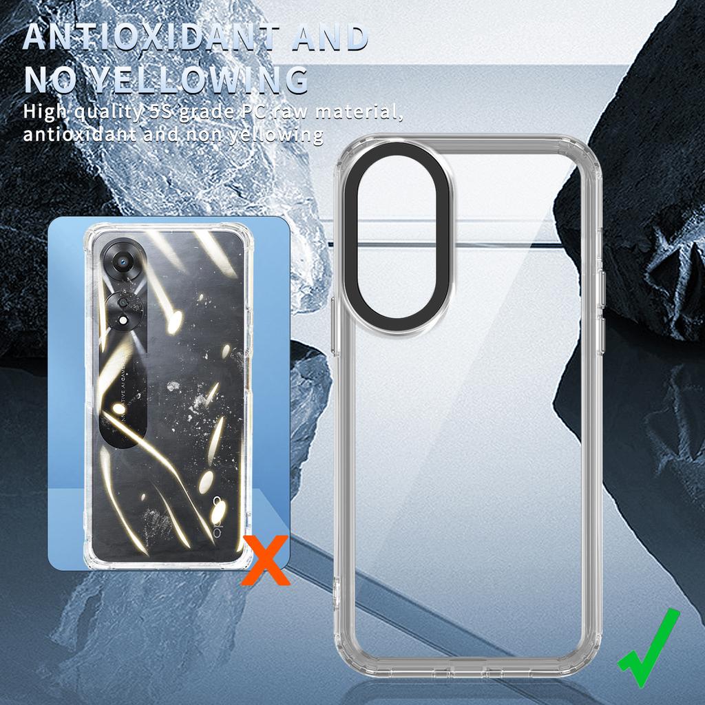 For Oppo A58 5G/A78 5G Clear Cases Anti-Scratch PC+TPU Phone Cover