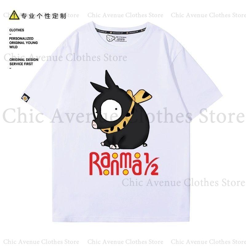 Anime Ranma Series Print Tshirt Short Sleeve Tee Summer Tops Casual Tshirt for Unisex Women Clothes for Unisex Women Daily Tshirt