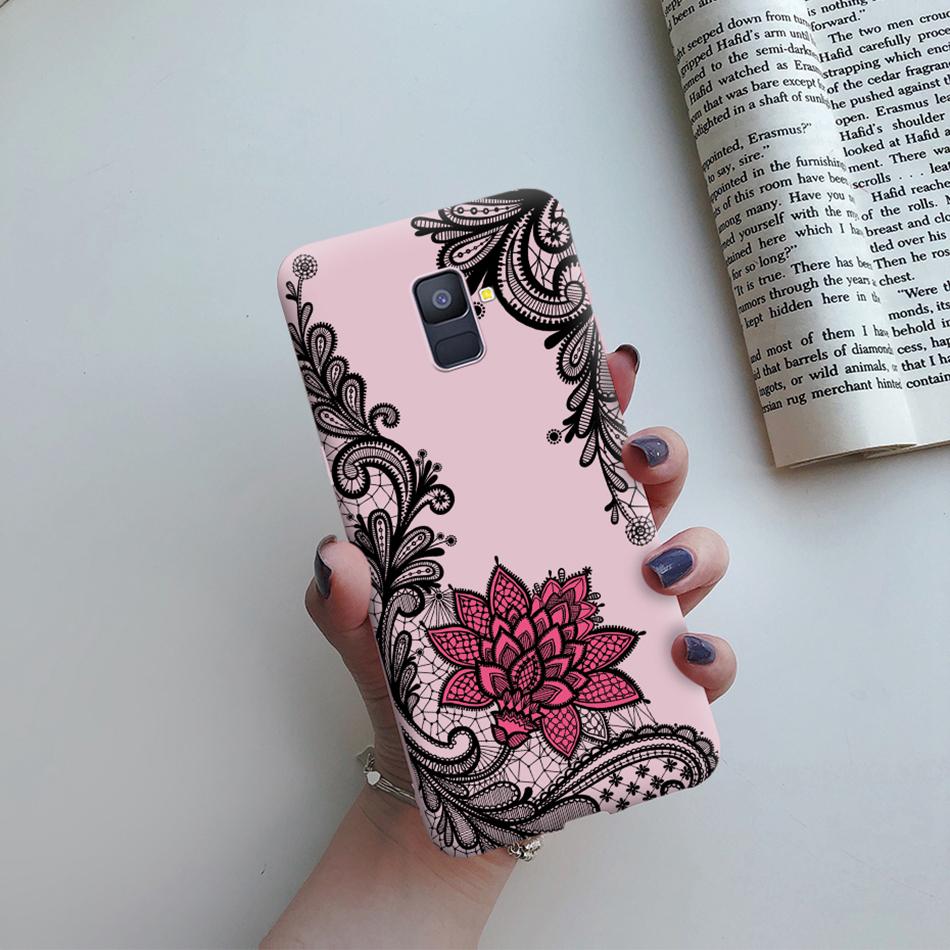 Love Heart Case For Samsung A6 2018 Cover A600F Silicon Tpu Phone Case For Samsung Galaxy A 6 A6 Plus 2018 A605F Case Cat Cactus