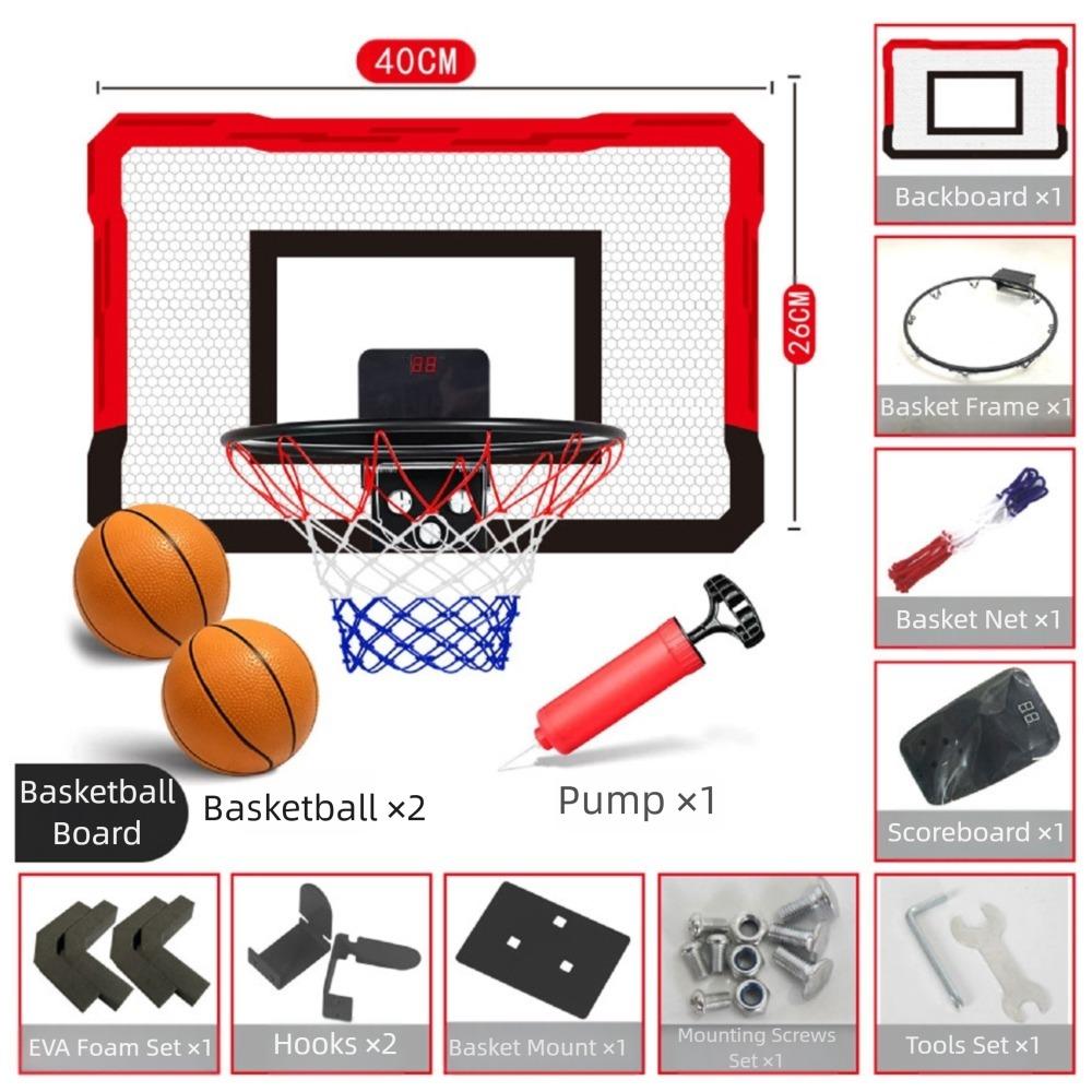With Electronic Scoreboard Indoor Play Basketball Goal Kids Basketball Training Toys  Home Use