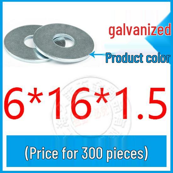 GB96-85 Carbon Steel Galvanized Thickened Oversized Flat Washer, Sizes M3-M20