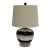 Hill Interiors Sepia Shadows Squat Linen Table Lamp