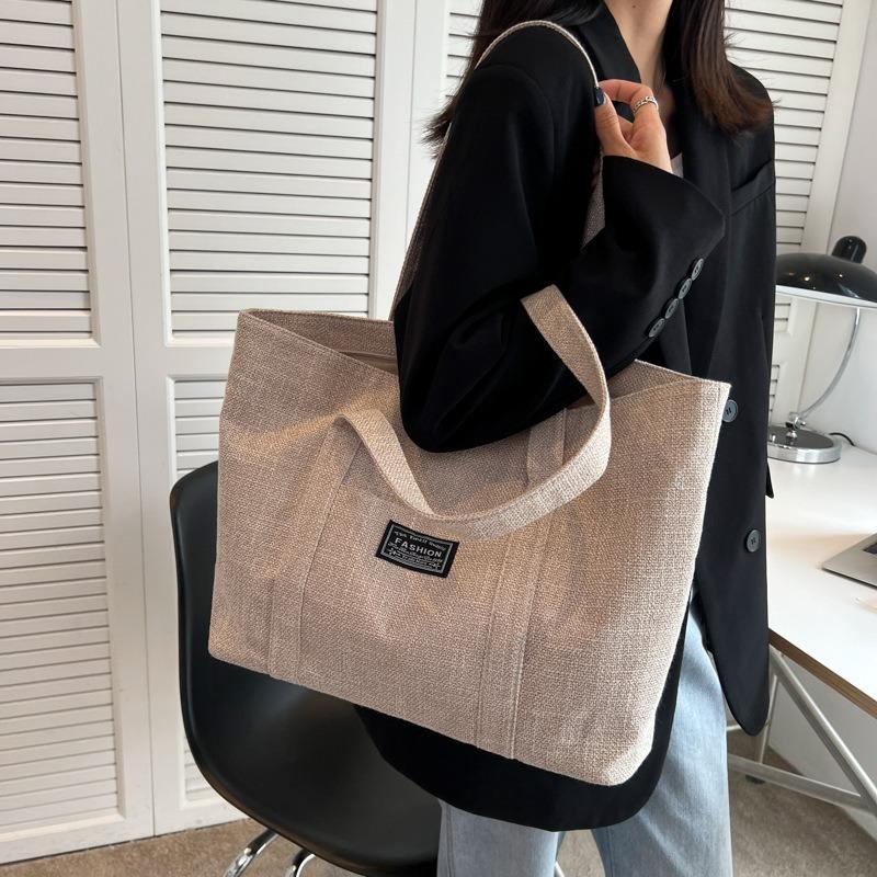New women's shoulder tote bag, trendy and fashionable portable shopping bag, large and simple going out storage bag