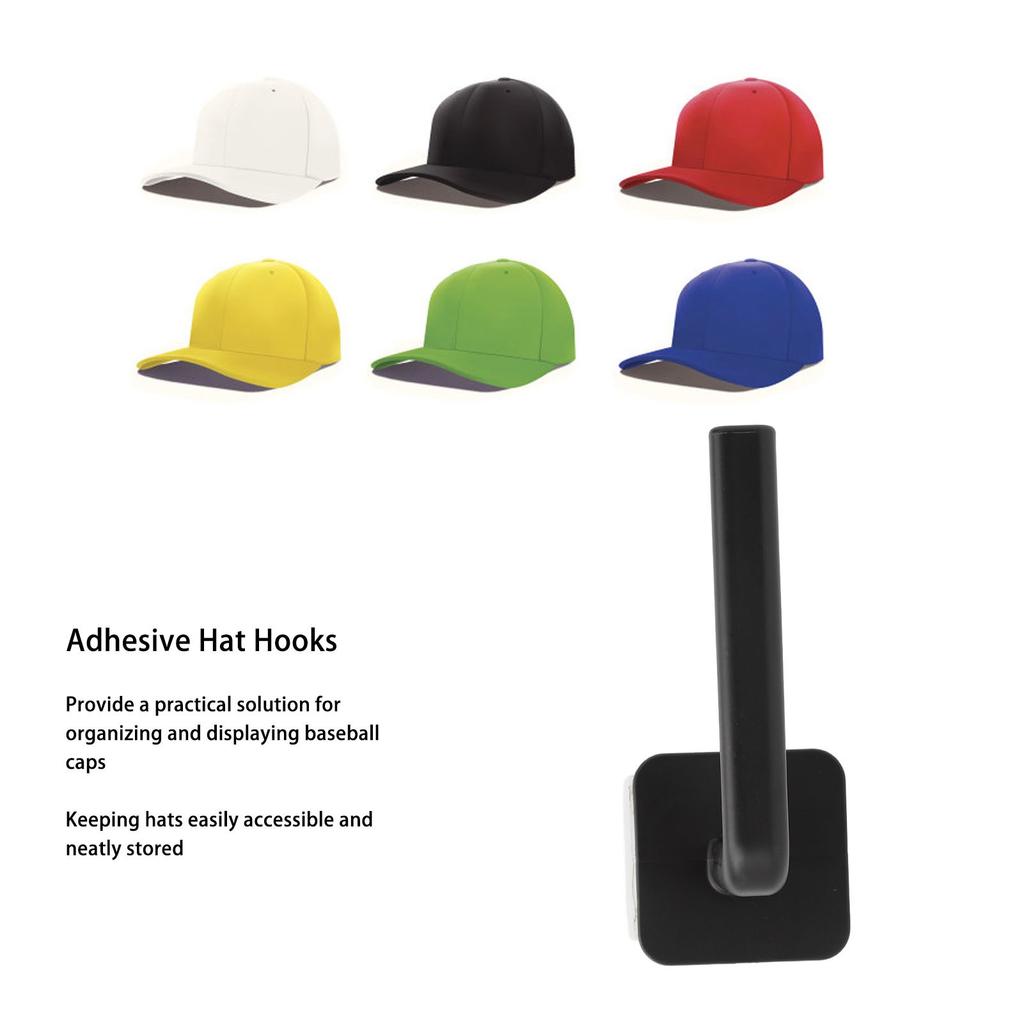 4 Pcs Adhesive Hat Hooks Hat Hangers Hat Display Rack for Wall Closet Baseball Caps Holder Display