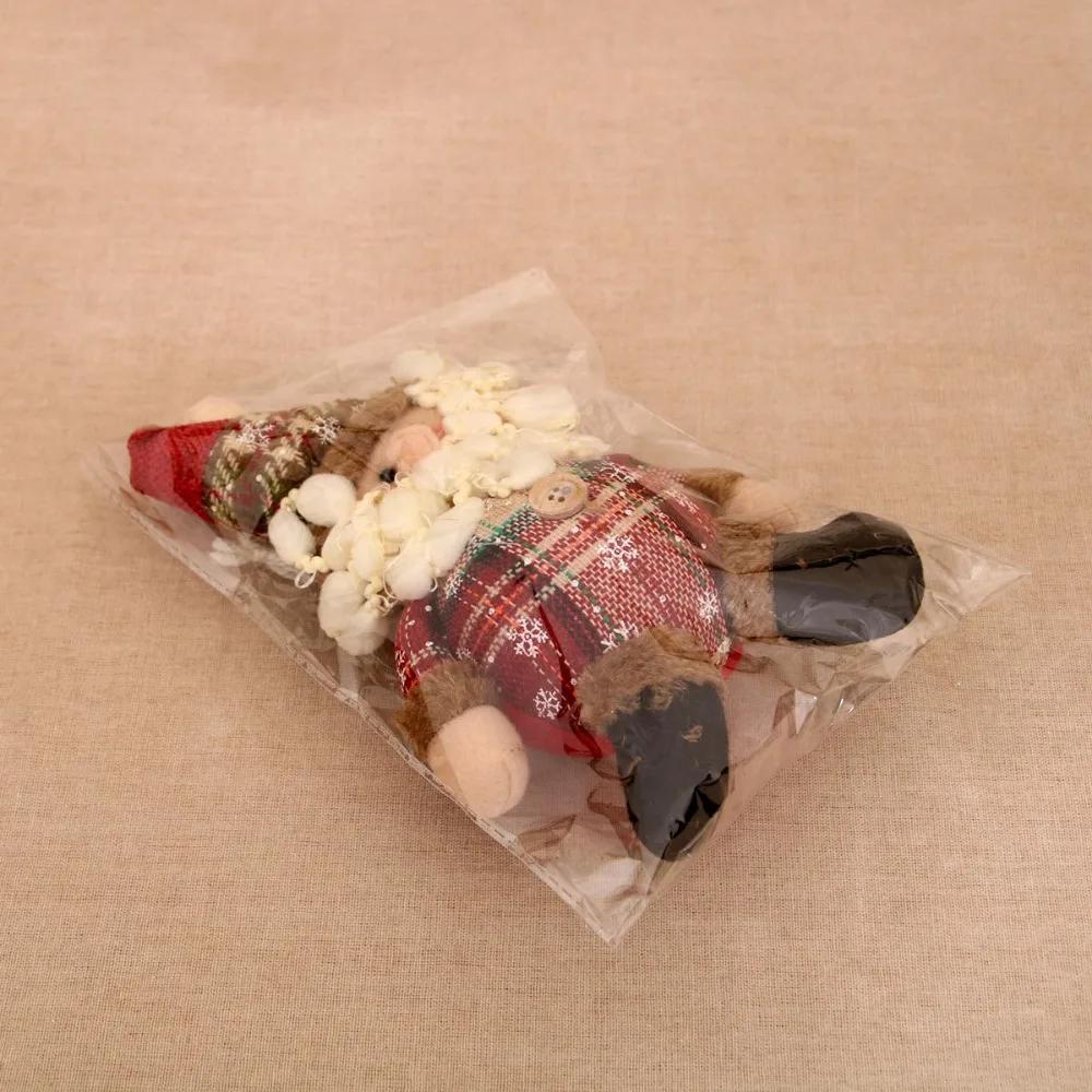 New Christmas Three-dimensional Checkered Cloth Button Ball Pendant Holiday Decoration