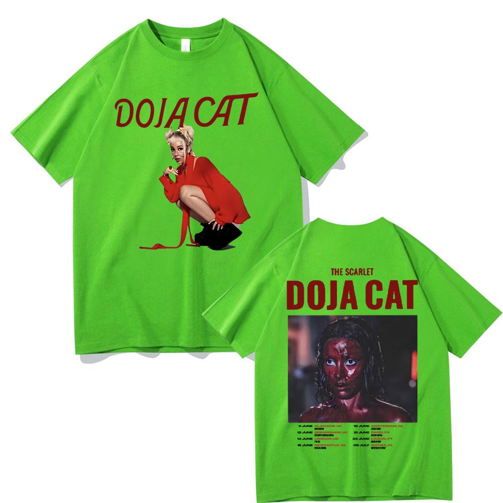 Rapper Doja Cat Candy The Scarlet Graphic Print Tshirt Unisex's Cotton Oversized T-shirt Unisex Women Fashion Hip Hop Vintage T Shirts