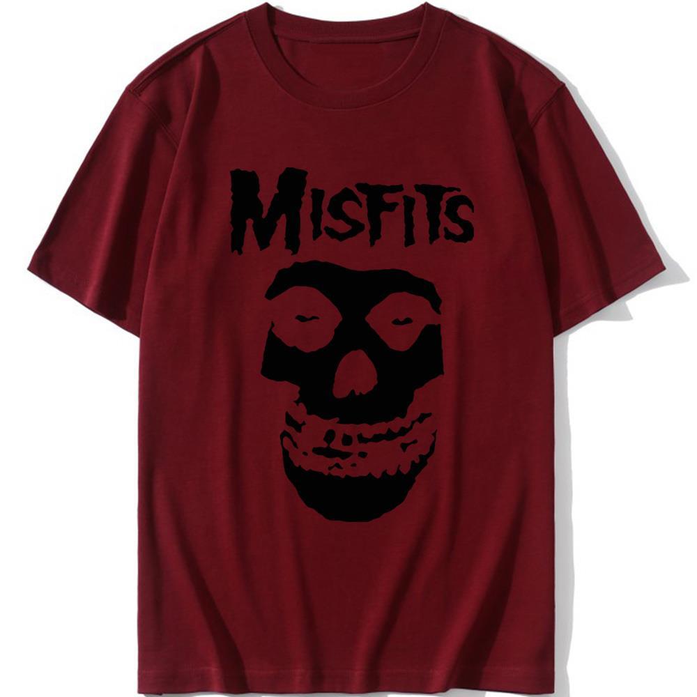 New Men's Hip-hop Punk Skull Misfits Brand Cotton Short-sleeve T-shirt Marve Graphic T Shirts  Harajuku  Graphic T Shirts