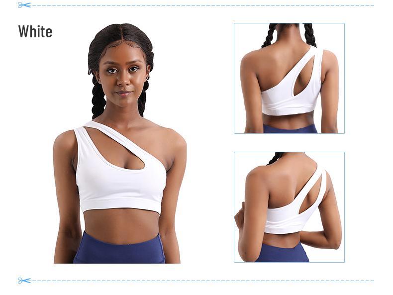 New Shockproof One-Shoulder Sports Bra – Running & Fitness Beautiful Back Design