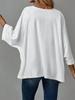 Frühling/Sommer 2025 Damen Freizeit Einfarbiges T-Shirt mit mittlerem Ärmel