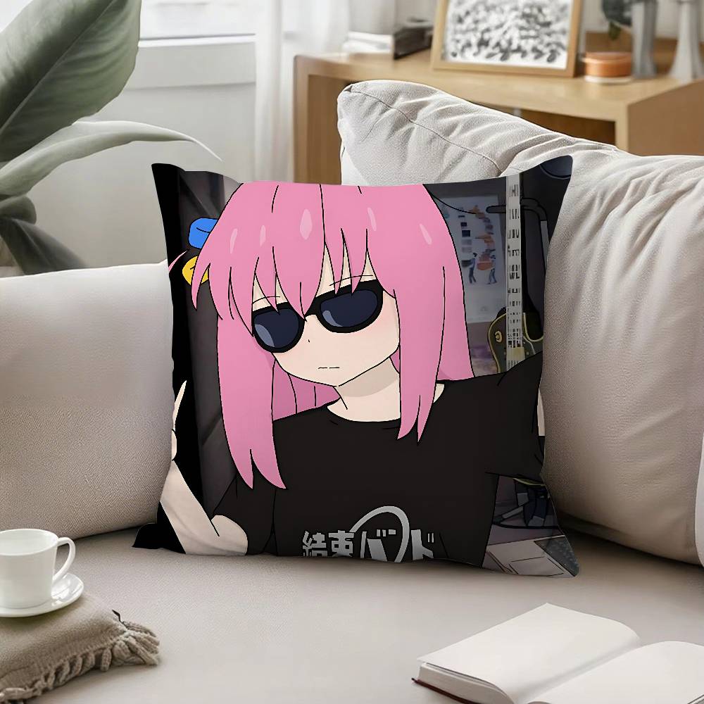 Anime B-BOCCHI THE ROCK-s Throw Pillow Covers Pattern Cushion Cover Suitable For Sofa Bedroom Car Pillow Cover