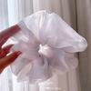 Organza Hair Tie for Women - Korean Style Rubber Band with Leather Case