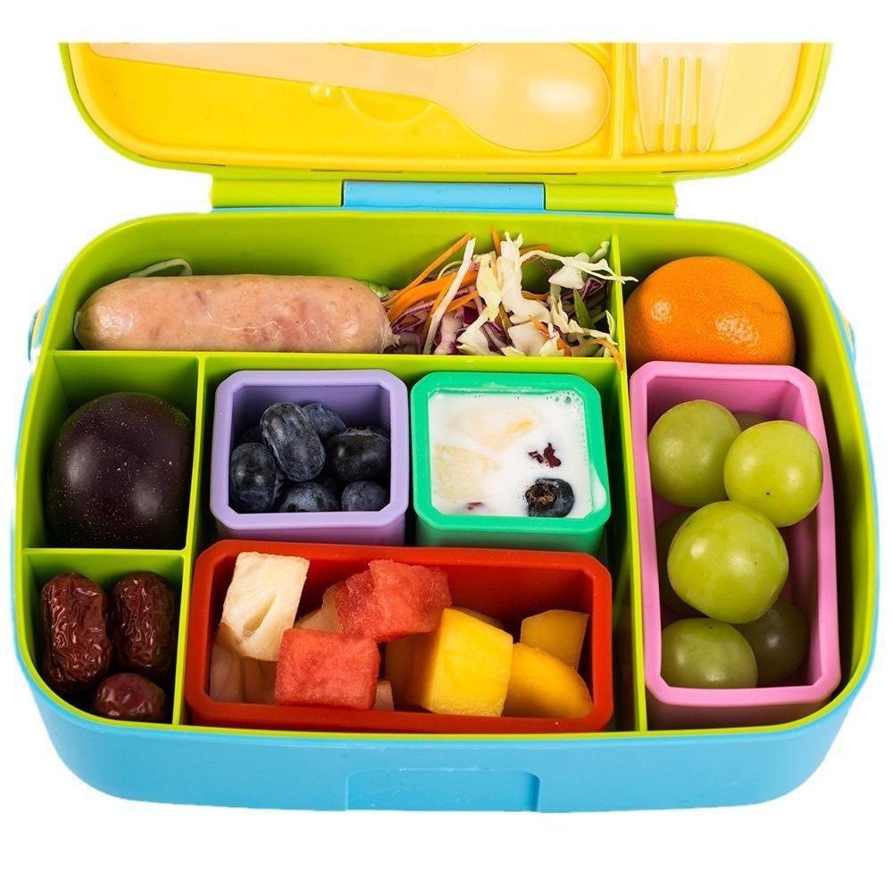 2pcs Silicone Lunch Box Divider Reusable Salad Dressing Container Ice Cube Mold  Picinc