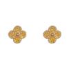 Japanese-Korean Style Zircon Four-Leaf Clover Stud Earrings: Elegant, Versatile, and Shiny for Daily Wear