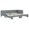 VidaXL Daybed with Trundle Bed Light Grey 90x190 Cm Fabric 3196588