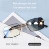 Men Photochromic Anti Blue Light Glasses Slim Frame  Eye Protection Ultra Light Eyeglasses Transparent Computer Goggles