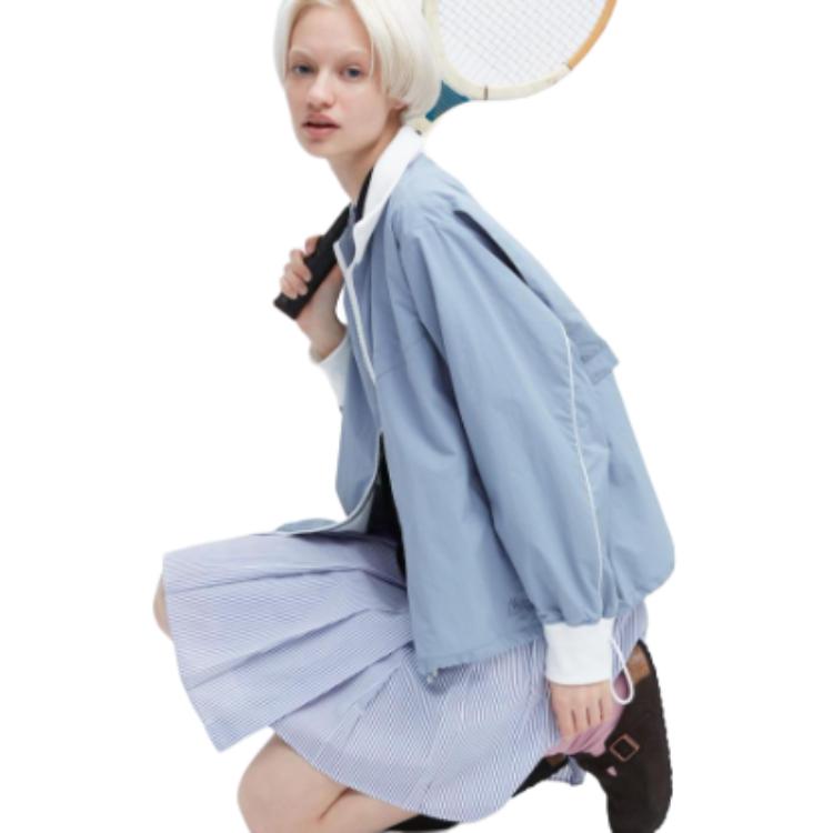 Uniqlo X JW Anderson Collaboration SS23 Spring Summer Series Casual Loose Color Block Design Sports Ribbed Long Sleeve Jacket Women jackets 458639-61