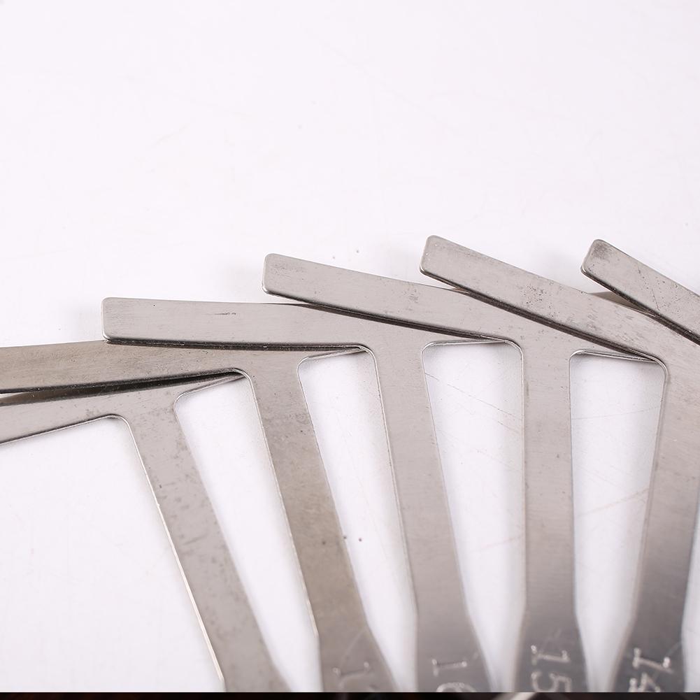 9 PCs Guitar Radius Gauge Set Stainless Steel T-shaped Guitar Builder Luthier Tool For Guitar Repair Bass Music Tool Kit