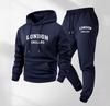 European & American Men's Fall/Winter Sports Hoodie Set - Printed Fashion, High-Quality Casual Wear