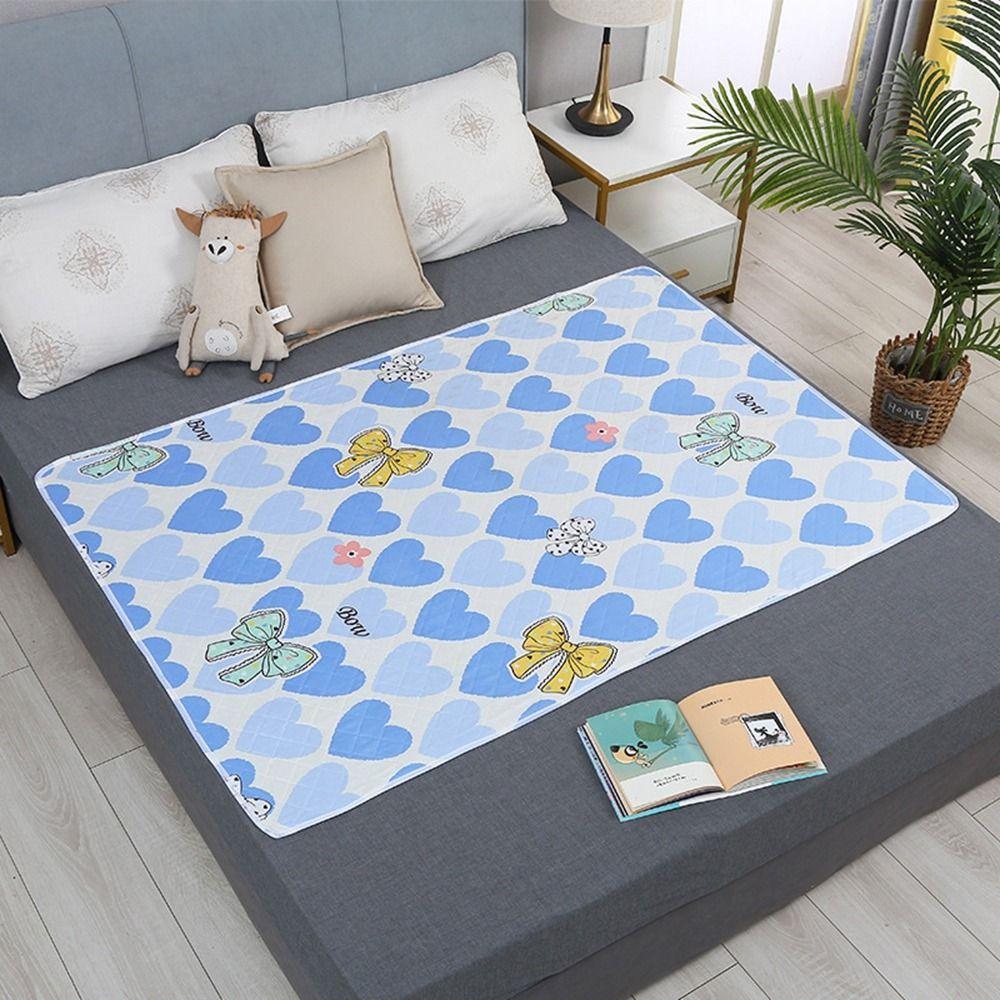 80*120cm Bed Protector Diaper Cute Urine Pads Cloth Durable Women Menstrual Bed Sheet Elder