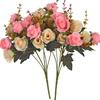 Hot Sale 1pc Silk Rose Artificial Flower Wedding Home Christmas Decoration Wedding Bride Bouquet Diy Gift Scrapbooking Wreaths