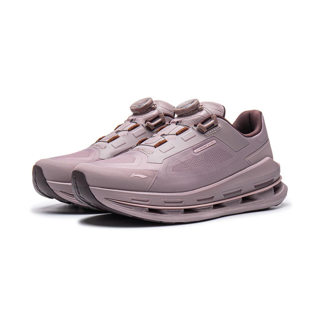 Li Ning Ultra Igniting Slip Resistant, Abrasion Resistant, Rebound Low Top Casual Shoes Women's Soft Pink Purple AGLV264-4