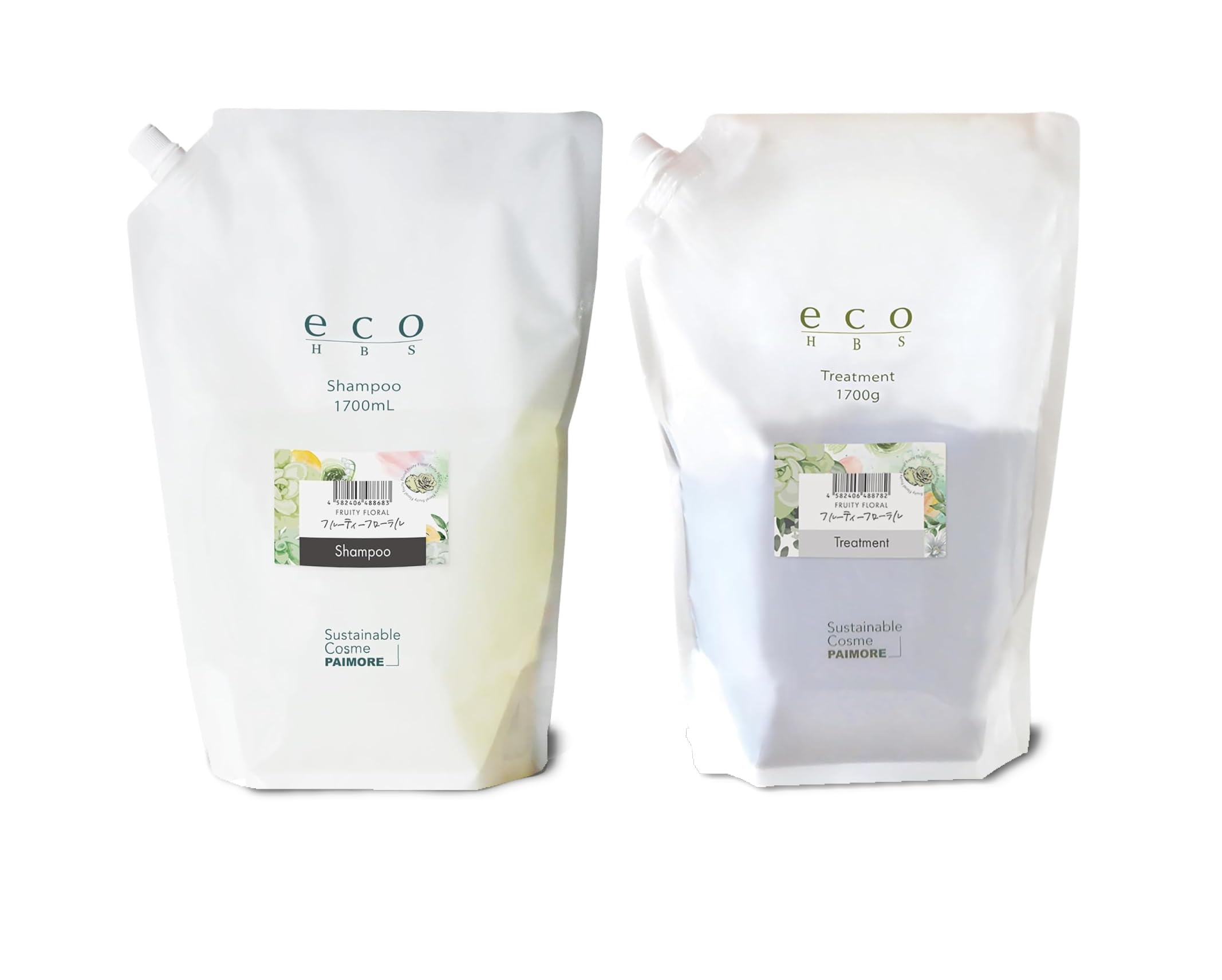 

[Pimore Refill Set] ecoHBS Fruity Floral Shampoo & Treatment