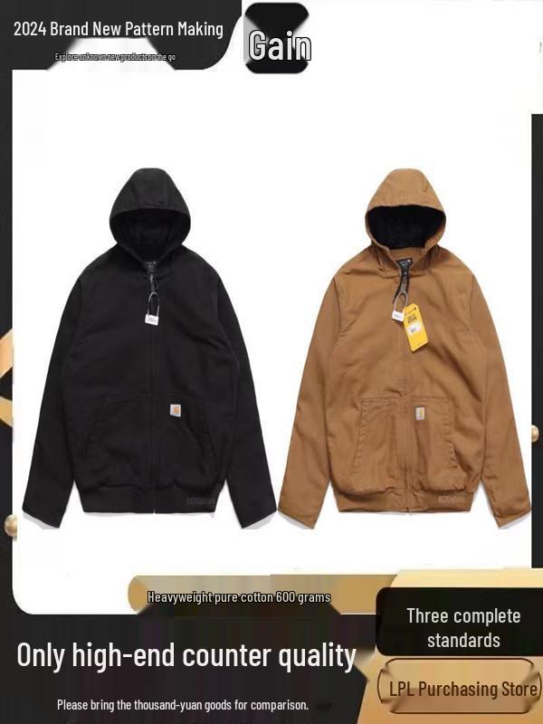 Carhartt J130 Heavyweight Cotton Canvas Hooded Work Jacket