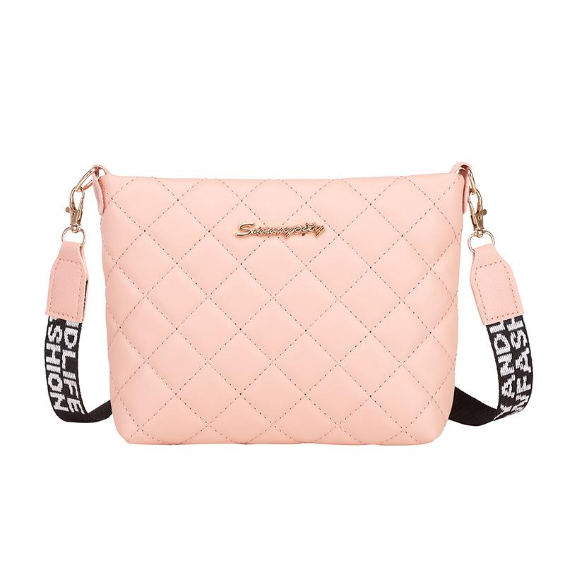 Simple diamond square bag autumn and winter new fashion women's messenger mobile phone change bag bucket bag women