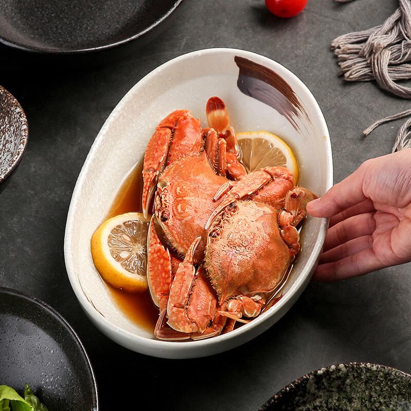Japanese Style Oval Deep Serving Dish