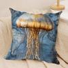 The Retro Age Of Navigation Cushion Cover Silky Short Plush Invisible Zipper Dustproof Sofa Pillow Case For Home Decor