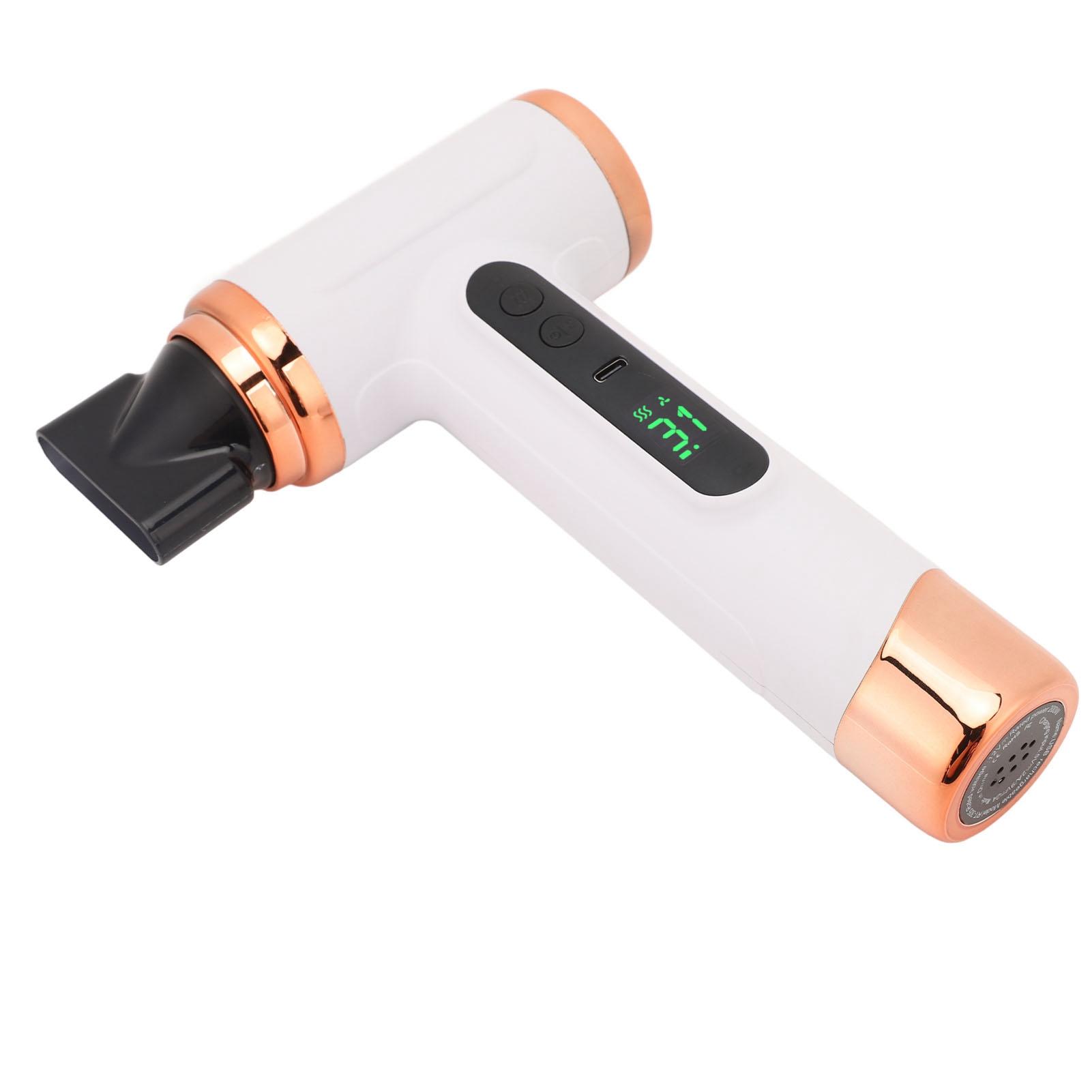 

Cordless H Dryer 15600mAh Portable USB Rechargble H Dryer with USB Charging Cold Hot Wind 200W for Students Dormitory