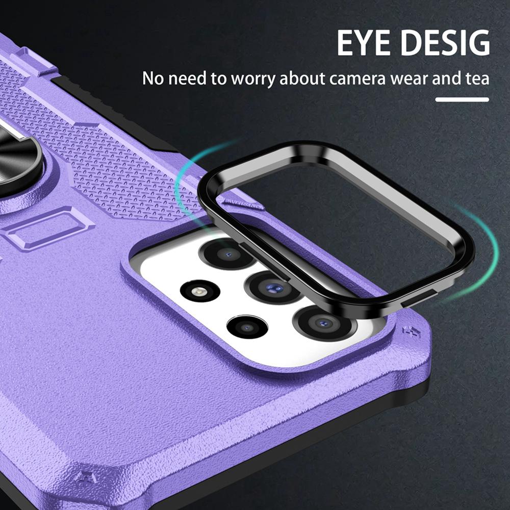 Nárazuvzdorný pancéřový obal Peatkop pro VIVO Y35 Y22S Y22 4G Silikon+PC Prstenový stojánek Kryt zad telefonu pro VIVO V25 5G X80 Lite