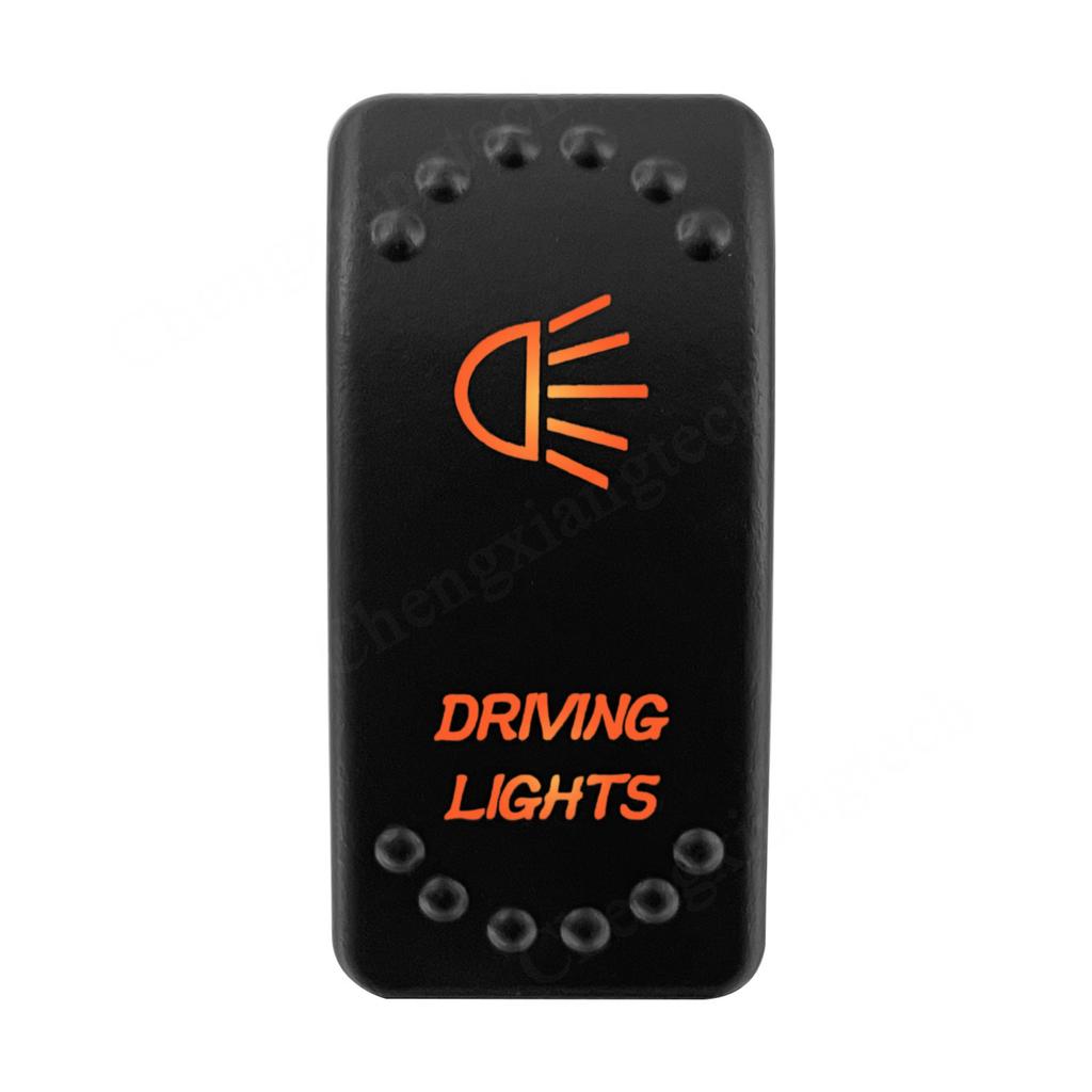 12V 24V Laser Rocker Switch Orange Led Light ON OFF / ON OFF ON for Car Boat Polaris RZR Can-Am ATV UTV RV Maverick Commander