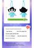 Genuine Powerpuff Girls Bubbles Plush Keychain - Cute Pajama Doll Birthday Gift
