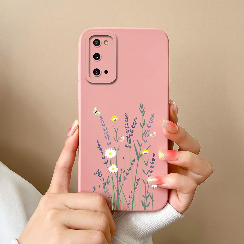 Case For Samsung Galaxy S20 FE Plus Ultra Cute Soft Liquid Silicone Full Protection Bumper For Samsung S 20 GalaxyS20 Coque Gift