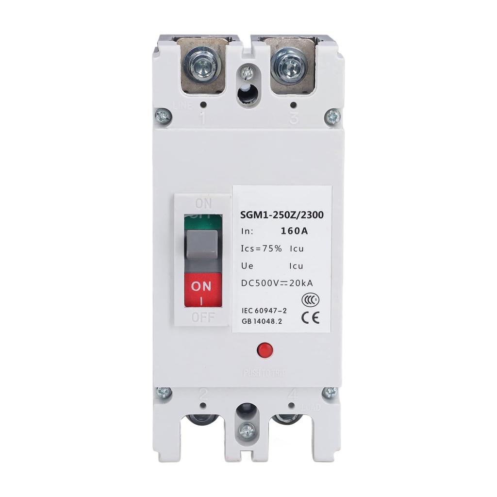 DC Circuit Breaker, 2P Molded Case, Solar Energy Switch, 500V, 160A