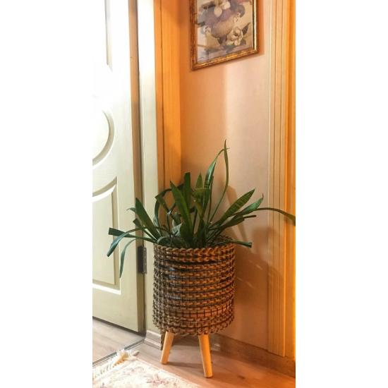 Ayaklı Hasır Saksılık, Hasır Örgü Saksılık, Tel Saksılık, Hasır Tel Saksılık