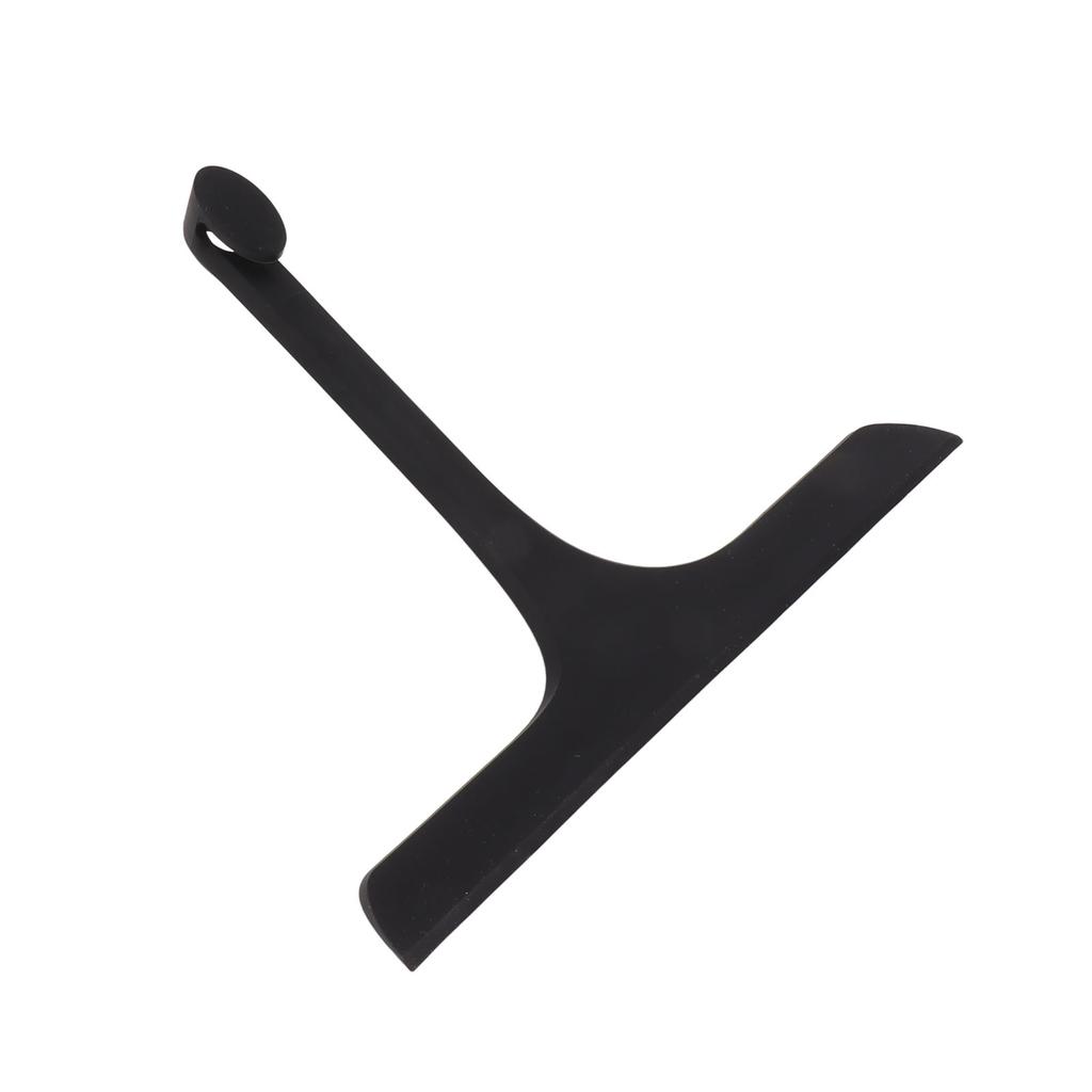 Glass Wiper with Non Slip Handle Silicone Window Cleaner Squeegee for Bathroom Windows Kitchen Mirror Black