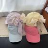 Bow Ribbon Design Baseball Cap Cotton Material Sports Hat New Design Bow Ribbon Baseball Cap