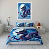 Dragon Artwork Home Decor Set Soft Comfortable Duvet Cover Bedding Set Included 1*Duvet Cover & 2*Pillowcases, Gift